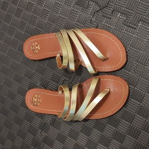 Tory Burch Platos sandals in gold